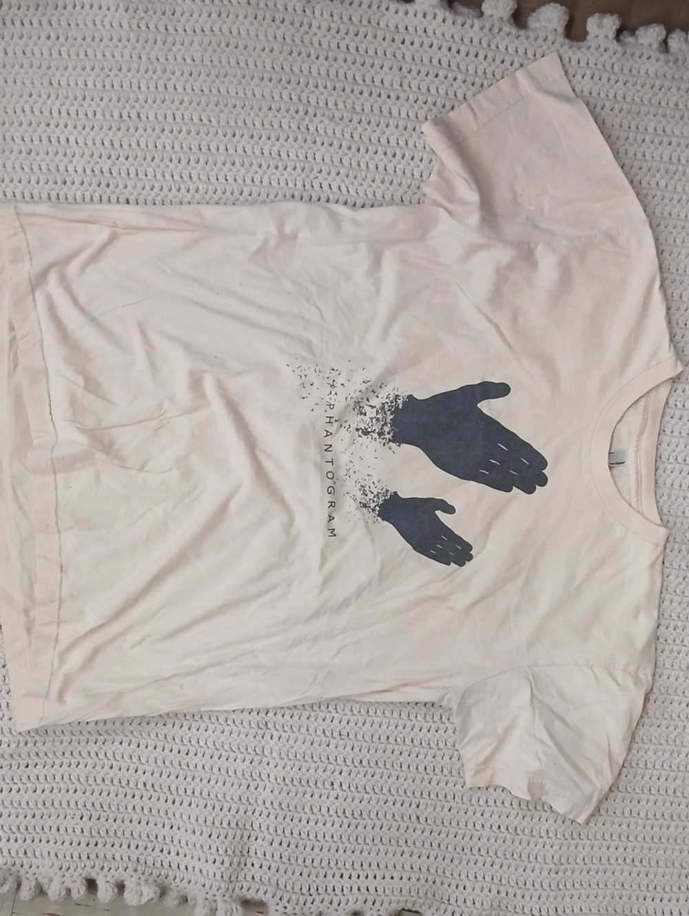 American Apparel Cream T-Shirt with White Tag
